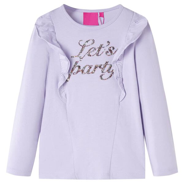 Kindershirt met lange mouwen 104 lichtlila