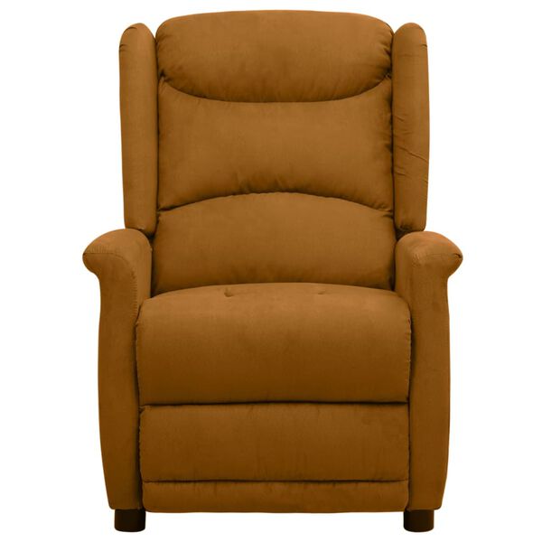 vidaXL Sta-op-massagestoel microvezelstof bruin