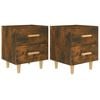 vidaXL Nachtkastjes 2 st 40x35x47,5 cm gerookt eikenkleurig