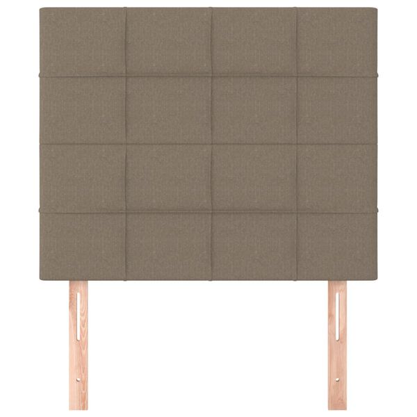 vidaXL Hoofdbord taupe 80x5x118/128 cm Stof
