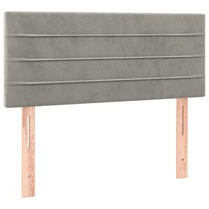 vidaXL Hoofdbord 100x5x78/88 cm fluweel lichtgrijs