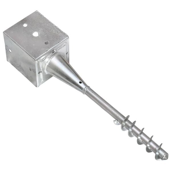 vidaXL Grondpinnen 2 st 12x12x56 cm gegalvaniseerd staal zilverkleurig