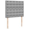vidaXL Boxspring met matras stof lichtgrijs 120x200 cm