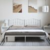 vidaXL Bedframe met hoofdbord metaal wit 193x203 cm