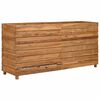 vidaXL Plantenbak verhoogd 150x40x72 cm gerecycled teakhout en staal