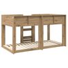 vidaXL Bunk Bed voor Kinderen Artisan Eiken 90 x 200 cm Bewerkt hout