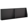 vidaXL Keerwand 2 st 60 x 12 x 50 cm Staal Zwart