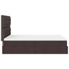 vidaXL Ottoman bed met matras en LED's 140x190cm stof donkerbruin