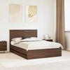 vidaXL Bedframe met lade Bruin Eiken 135 x 190 cm Ingenieurshout