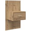vidaXL Nachtkastje 2 pcs Artisan Eiken 50 x 32,5 x 80cm Bewerkt hout