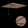 vidaXL Tuinparasol Taupe 248,5 x 247,5 x 160 cm Polyester en staal