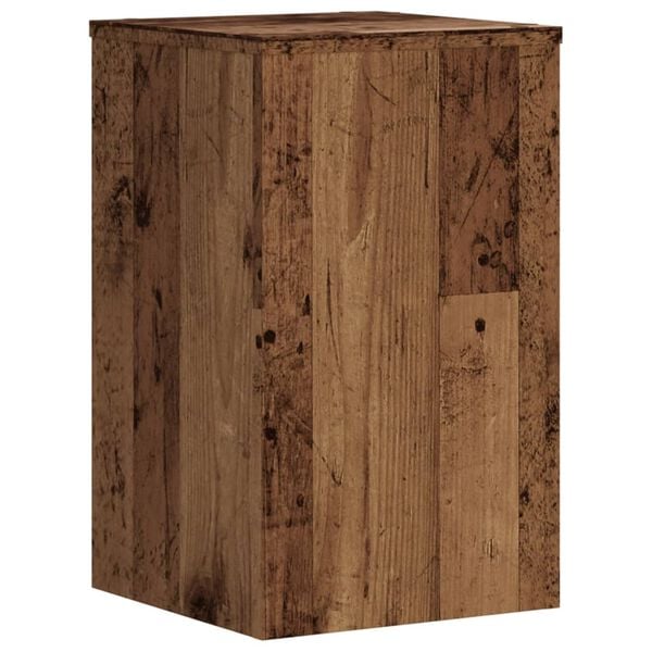 vidaXL Plantenstandaards 2 st 30x30x50 cm bewerkt hout oud houtkleurig