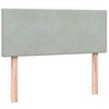 vidaXL Boxspring met matras fluweel lichtgrijs 120x210 cm