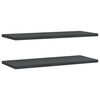 vidaXL Wandschappen 2 st 100x40 cm roestvrijstaal zwart