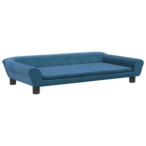 vidaXL Hondenmand 100x50x21 cm fluweel blauw