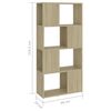vidaXL Boekenkast/kamerscherm 60x24x124,5 cm bewerkt hout sonoma eiken