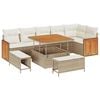 vidaXL Tuinbankenset 11 st 9-Aantal zitplaatsen Beige en Cr&egrave;me