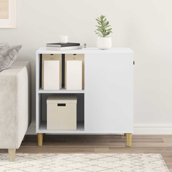 vidaXL Kattenhuis Wit 72 x 42,5 x 70 cm Bewerkt hout