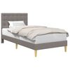vidaXL Bedframe met hoofdeinde Taupe 100 x 200 cm Stof