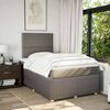 vidaXL Boxspring met matras stof taupe 120x190 cm