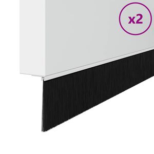 vidaXL Schroefbare Deurborstelafsluitingen 2 pcs Wit 100 cm