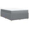 vidaXL Boxspring met matras stof lichtgrijs 140x190 cm