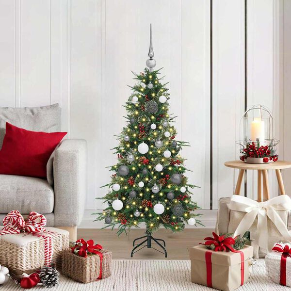 vidaXL Kunstmatige Inklapbare Kerstboom Groen 120 cm PE en PVC