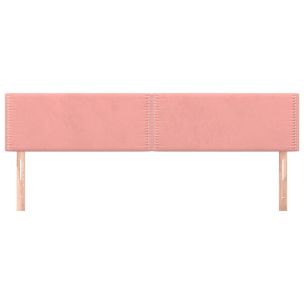vidaXL Hoofdborden 180x5x78/88 cm fluweel roze