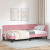 vidaXL Hoekbedframe met hoofdeinde Roze 90 cm x 200 cm Fluweel