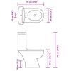 vidaXL Toilet met stortbak zwart