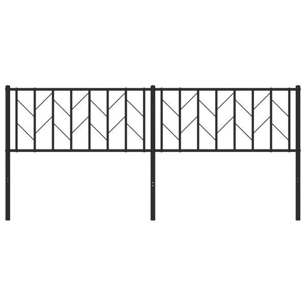 vidaXL Hoofdbord 193 cm metaal zwart