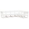 vidaXL 6-delige Loungeset massief grenenhout wit