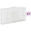vidaXL Schanskorven 7 st gewelfd 400x50x200/220 cm ijzer