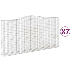 vidaXL Schanskorven 7 st gewelfd 400x50x200/220 cm ijzer