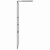vidaXL Inloop Douche Wand Zwart 80 x 195 x 0.5 cm Glas en Aluminium