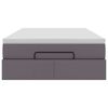 vidaXL Ottoman bed met matras 120x200cm kunstleer grijs
