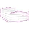 vidaXL Boxspring met matras fluweel donkergrijs 140x210 cm
