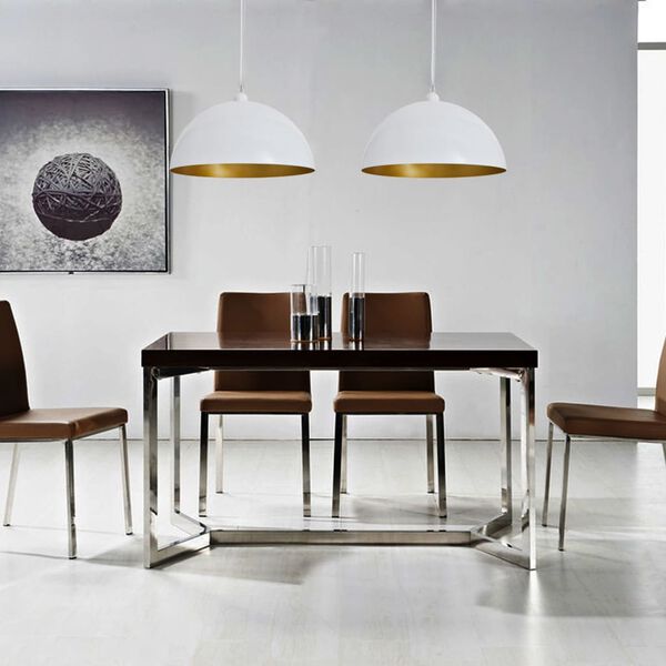 vidaXL Plafondlampen in hoogte verstelbaar halfrond wit 2 st