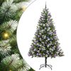 vidaXL Kunstmatige Scharnierende Kerstboom met Bedekte Sneeuw Warmwit