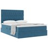 vidaXL Opslag bed met matras Donkerblauw 140 x 190 cm Fluweel