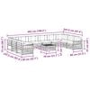 vidaXL Sofa-Sets 11 pcs Natuurlijk en Beige Massief Acaciahout