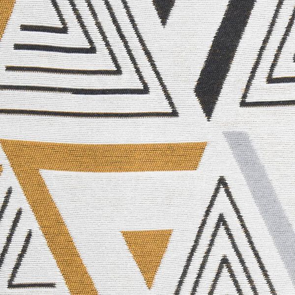 vidaXL Vloerkleed 100x200 cm katoen geel en grijs