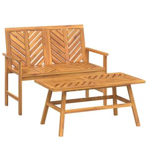 vidaXL 2-delige Loungeset massief acaciahout