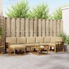vidaXL Buiten bankenset met kussen 8 pcs Natuurlijk en Beige