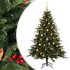 vidaXL Kunstkerstboom met kerstbal 120 cm 150 LED's Warmwit