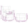 vidaXL Fauteuil met voetenbankje stof lichtgrijs