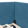 vidaXL Hoekbedframe met hoofdeinde Blauw 90 cm x 200 cm Fluweel