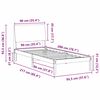 vidaXL Bedframe Bruin en taupe 90 x 200 cm Massief grenenhout