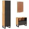 vidaXL Badkamer Sets met lade met plank Naturel Massief Mango Hout