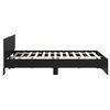 vidaXL Bedframe met hoofdeinde Zwart Eiken 150 x 200 cm Bewerkt hout